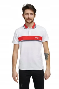 WRANGLER SS COLOURBLOCK POLO WHITE W7E3KF989 XXL - Koszulki męskie - miniaturka - grafika 1