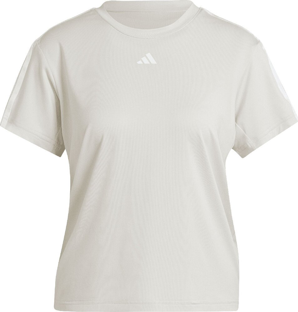Koszulka damska adidas Aeroready Train Essentials 3-Stripes Tee beżowa HZ5681-XS