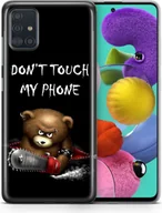 Etui i futerały do telefonów - Etui na telefon komórkowy Samsung Galaxy Protective Case Cover Bumper Case Shell Ultra Thin, Model: Samsung Galaxy A51, Wybierz wzór: Dont Touch My Phone Bear Black - miniaturka - grafika 1