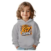 Bluzy dla dziewczynek - BLUZA DZIECIĘCA Z KAPTUREM 67 SIX SEVEN VIRAL 122-128 DLA DZIECKA PREZENT - miniaturka - grafika 1