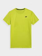 Koszulki sportowe męskie - 4F Koszulka sportowa w kolorze zielonym - miniaturka - grafika 1