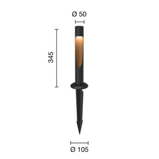 Lampa cokołowa Louis Poulsen Flindt, 840, czarna, gniazdo 24 V z uziemieniem - Lampy ogrodowe Lampa cokołowa Louis Poulsen Flindt, 840, czarna, gniazdo 24 V z uziemieniem - Lampy ogrodowe - miniaturka - grafika 1