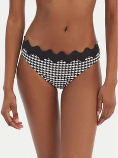 Seafolly Dół od bikini Gia Check Ric Rac 40711-282 Czarny - Stroje kąpielowe - miniaturka - grafika 1