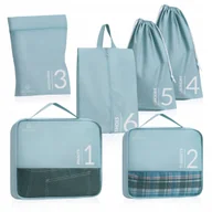 Akcesoria podróżnicze - Betlewski BPO-03 NIEBIESKI Organizery podróżne zestaw 6 sztuk TRAVEL - miniaturka - grafika 1