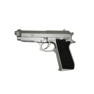 Pistolet 6mm Cybergun PT92 silver Co2 BAX tout metal - Amunicja i osprzęt ASG - miniaturka - grafika 1