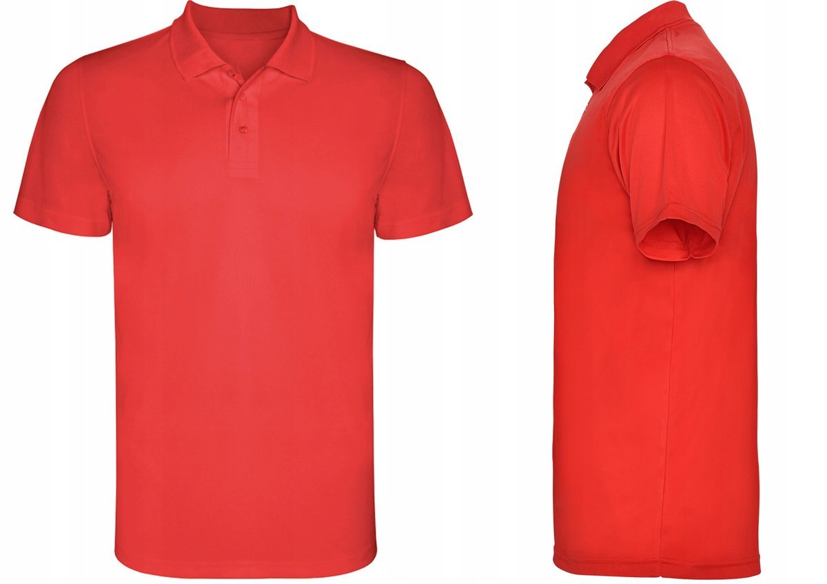 Koszulka POLO Sportowa Męska Polówka Roly 0404 CZERWONA 3XL