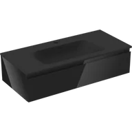 Szafki łazienkowe - Mexen Orio szafka łazienkowa 100 cm z umywalką Vela, 1 szuflada, czarna połysk/czarna mat - 91A10-10023-1-BF70-W23M71 - miniaturka - grafika 1