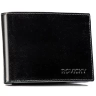 Portfele - Duży portfel męski skórzany na karty z ochroną RFID elegancki portfel Rovicky, czarny - miniaturka - grafika 1