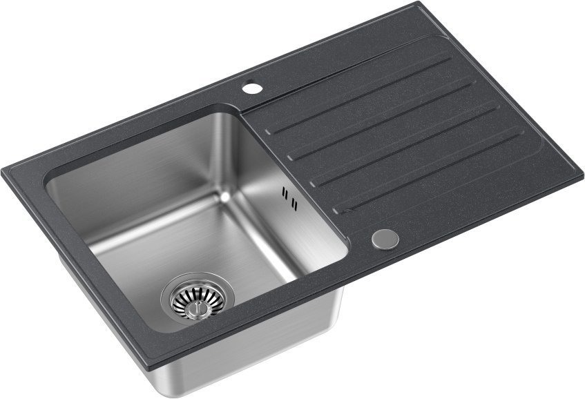 QUADRON KENNETH 111 Fusion GraniteQ black dotted czarny z komorą stalową 780x480x195