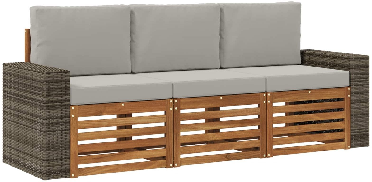 vidaXL Zestawy sof z poduszką 3 pcs Lite Drewno Akacji