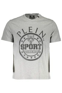 PLEIN SPORT T-shirt męski tekstylny szary SF10246 - Rozmiar: XL - Koszulki męskie - miniaturka - grafika 1