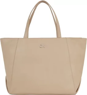 Calvin Klein Damskie RE-Lock Seasonal Shopper LG Bags, Silver Mink, Szary, Srebrna norka - Torebki damskie - miniaturka - grafika 1