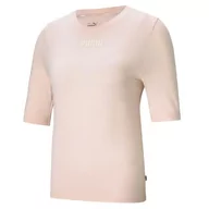 Koszulki sportowe damskie - Koszulka damska Puma Modern Basics Tee Cloud różowa - miniaturka - grafika 1