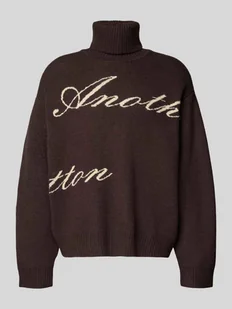 Sweter z dzianiny z golfem - Swetry męskie - miniaturka - grafika 1