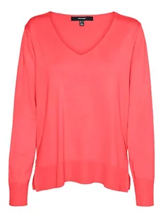 Vero Moda Sweter w kolorze koralowym - Swetry damskie - miniaturka - grafika 1