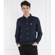 Koszule męskie - Guess Underwear Lniana koszula Regular Fit - miniaturka - grafika 1