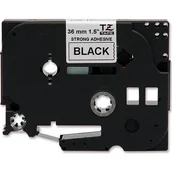 Papier do drukarek - Taśma zamiennik Brother TZ-S261 / TZe-S261 36mm x 8m,mocno klejący, czarny druk / biały podkład - miniaturka - grafika 1