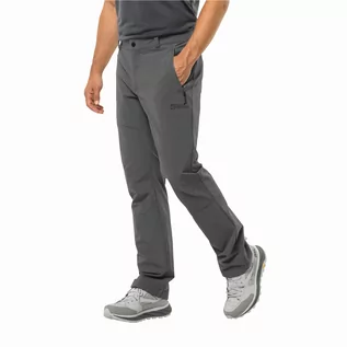 Spodnie sportowe męskie - Męskie spodnie softshellowe Jack Wolfksin HOLDSTEIG PANTS M slate - 46 - grafika 1
