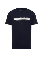 Koszulki męskie - Tom Tailor Denim T-shirt męski Mężczyźni Bawełna niebieski nadruk, S - miniaturka - grafika 1