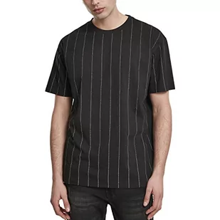 Urban Classics Koszulka męska Oversized Pinstripe Tee T-Shirt, czarny, 5XL - Koszulki męskie - miniaturka - grafika 1