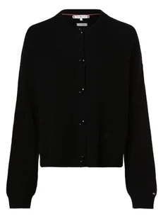 Tommy Hilfiger Kardigan damski z dodatkiem kaszmiru Kobiety Wełna czarny jednolity, M - Swetry damskie - miniaturka - grafika 1
