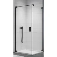 Ścianki i drzwi prysznicowe - SanSwiss Cadura drzwi prysznicowe 90 cm prawe czarny mat/szkło przezroczyste CA1CD0900607 - miniaturka - grafika 1