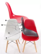 Krzesełka i taborety dla dzieci - D2.Design Krzesełko JuniorP016 czerwone, drew. nogi 10303 - miniaturka - grafika 1