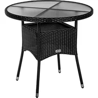 Meble ogrodowe - STOLIK KAWOWY OKRĄGŁY 80 CM TECHNORATTAN BALKON - miniaturka - grafika 1