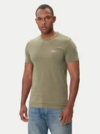 Koszulki męskie - Pepe Jeans T-Shirt Original Basic 3N PM5010133 Khaki Regular Fit - miniaturka - grafika 1