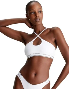 Calvin Klein Damski biustonosz z wiązaniem na szyi, Pvh Classic Biały, XL, Pvh Classic White, XL - Biustonosze - miniaturka - grafika 1