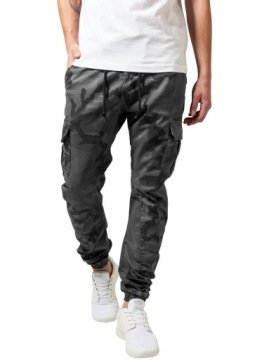 Spodnie Materiałowe Jogger Bojówki Męskie Modne Moro Camo Urban Classics 34