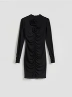 Sukienki - Reserved - Sukienka z marszczeniami - czarny - miniaturka - grafika 1