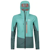 Kurtki i kamizelki sportowe damskie - Damska kurtka softshellowa Ortovox Mesola Jacket W Rozmiar: L / Kolor: jasnoniebieski - miniaturka - grafika 1