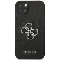 Etui i futerały do telefonów - Guess Etui Saffiano do Apple iPhone 13 Czarny | GUHCP13MSA4GSBK - miniaturka - grafika 1