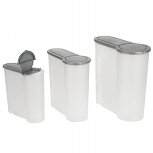 Pojemnik kuchenny zestaw komplet pojemników 3 szt. - Pojemniki kuchenne - miniaturka - grafika 1