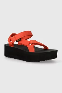 Sandały damskie - Teva sandały Flatform Universal damskie kolor pomarańczowy na platformie 1008844 - grafika 1