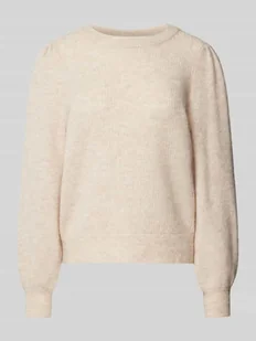 Sweter z dzianiny z bufiastymi rękawami model ‘SLFLULU’ - Swetry damskie - miniaturka - grafika 1