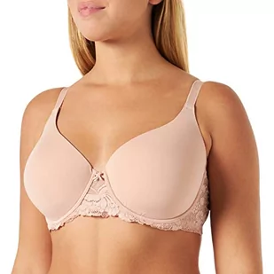 women'secret Damski wspaniały biustonosz push up tiul flokowany czarny, różowy, 36B, różowy, 80B - Biustonosze - miniaturka - grafika 1
