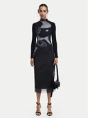 Sukienki - Desigual Sukienka codzienna Lincoln 24WWVK58 Szary Slim Fit - miniaturka - grafika 1