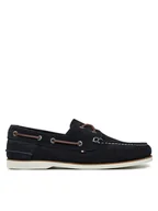 Półbuty męskie - Tommy Hilfiger Półbuty Th Boat Shoe Core Suede FM0FM05387 Granatowy - miniaturka - grafika 1