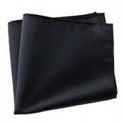 Krawaty i muchy męskie - Poszetka męska w prążki - czarna - miniaturka - grafika 1