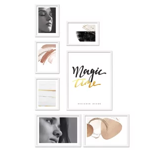 Zestaw Ramek Drewnianych - Galeria Ramek Na 7 Zdjęć + Akcesoria Do Montażu - Ramki na zdjęcia - miniaturka - grafika 2