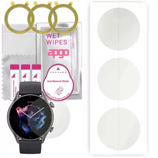 3x Folia hydrożelowa MATOWA do Amazfit GTR 3 - apgo Smartwatch Hydrogel MATTE Protection Ochrona na ekran smartwatcha - Akcesoria do smartwatchy - miniaturka - grafika 1