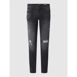 Spodnie męskie - Jeansy o kroju tapered fit z dodatkiem streczu model Iggy - Antony Morato - grafika 1