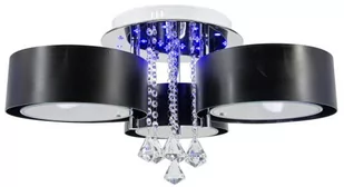 MLAMP LAMPA sufitowa ELMDRS8006/3 8C BL MLAMP metalowa OPRAWA crystal glamour chrom czarna ELMDRS8006/3 8C BL - Lampy sufitowe - miniaturka - grafika 1