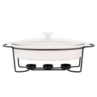 Naczynia żaroodporne - Naczynie do serwowania owalne 1,4 l na podgrzewaczu w kolorze czarnym Regular - miniaturka - grafika 1