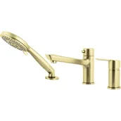 Baterie wannowe i prysznicowe - Deante Arnika Bateria wannowa 3-otworowa złoto szczotkowane BQA_R13M BQA R13M - miniaturka - grafika 1