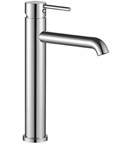 Bateria łazienkowa umywalkowa stojąca stal nierdzewna chrom NOIA