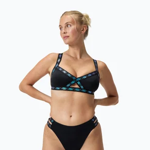 Góra od stroju pływackiego Speedo Solid Logo Elastic Cross Front Top - Stroje kąpielowe - miniaturka - grafika 1