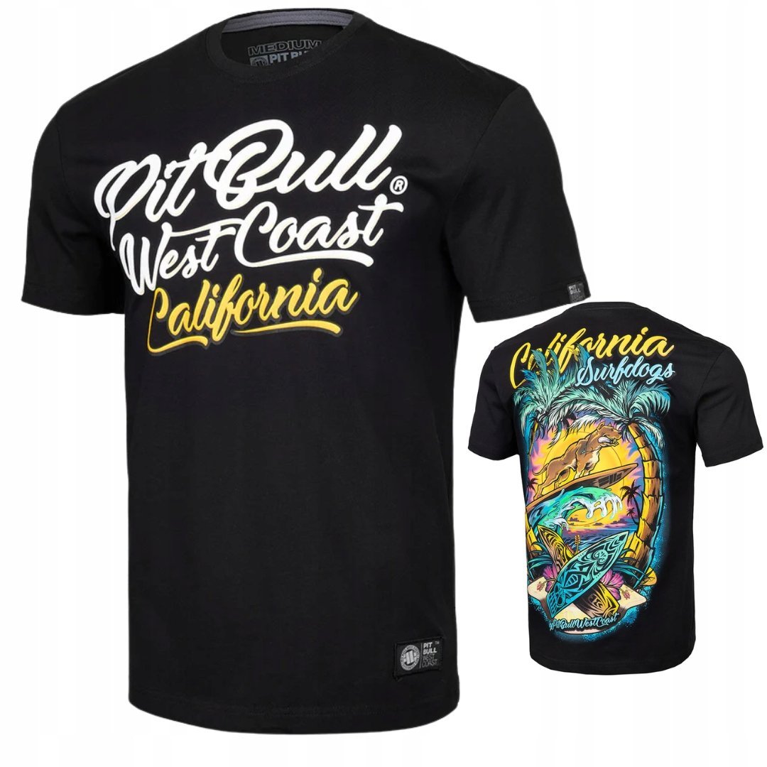 PITBULL WEST COAST T-SHIRT KOSZULKA MĘSKA BAWEŁNIANA SURFDOG CZARNA S